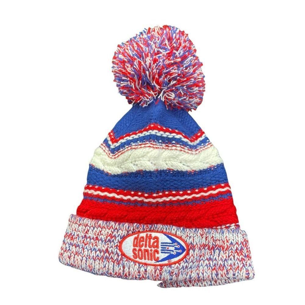 Delta Sonic Winter Pom Pom Knit Hat